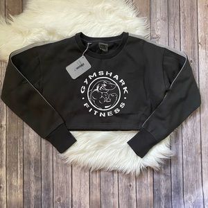 Gymshark legacy cropped sweater washed black